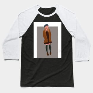 The girl in the coat Baseball T-Shirt